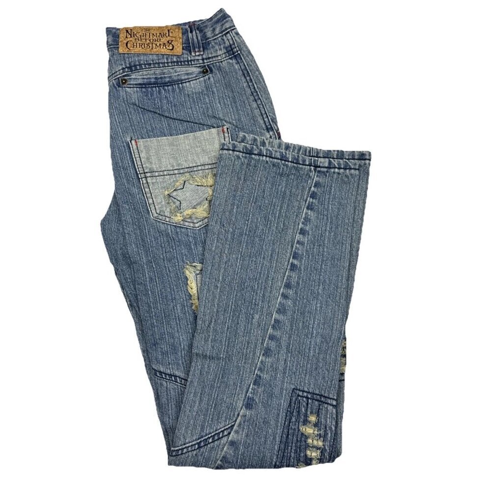 Nightmare Before Christmas Jack Skellington Patchwork  Jeans Women 28X32‎